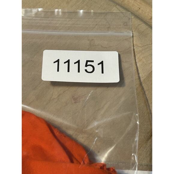 J Crew‎ Tank Top Womens Small Orange Eyelet Hem Sleeveless Ruffle Peplum Shirt - Picture 7 of 7